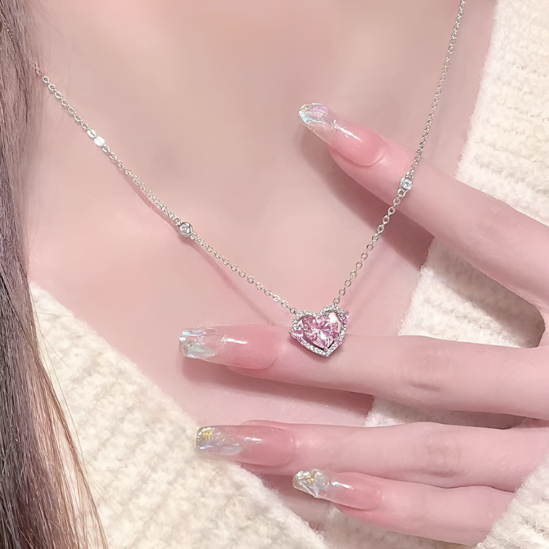Colar feminino Diamante Rosa®️