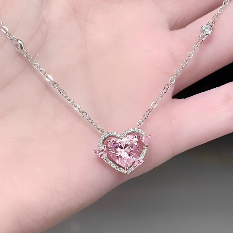 Colar feminino Diamante Rosa®️