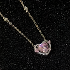 Colar feminino Diamante Rosa®️